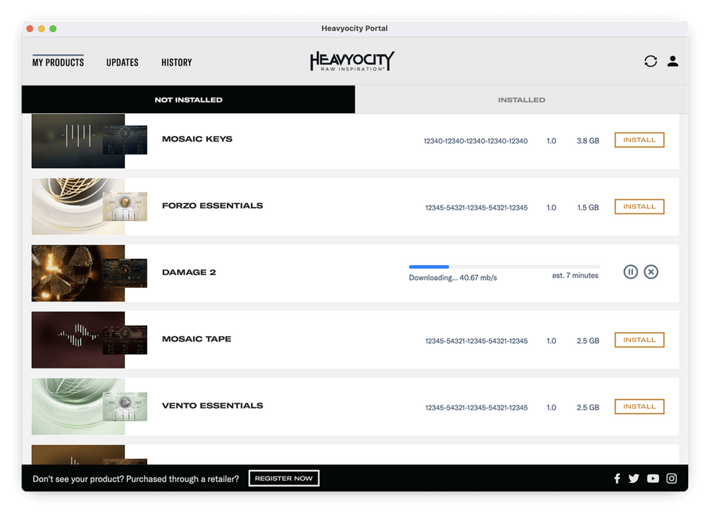 Download and Manage your Heavyocity Products